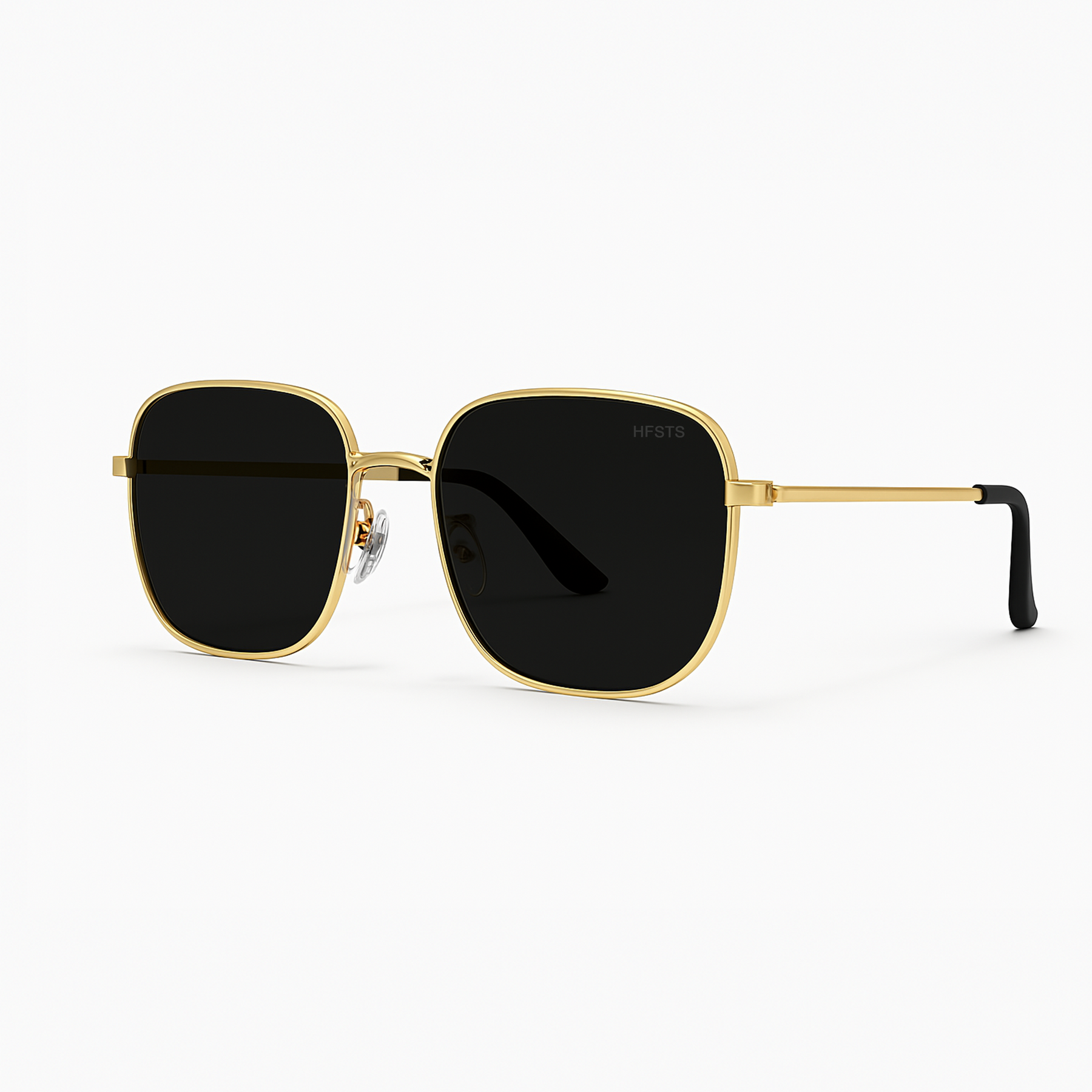 Óculos de Sol Hexagonal Dourado
